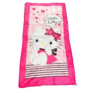 Hello‎ Kitty Sanrio Pink Hearts Stars Sleeping Slumber Bag 30x54.5 2012 Franco